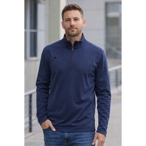Nike Dri Fit Quarter Zip Pullover Mens Sz M Long Sleeve Athletic Sweatshirt T